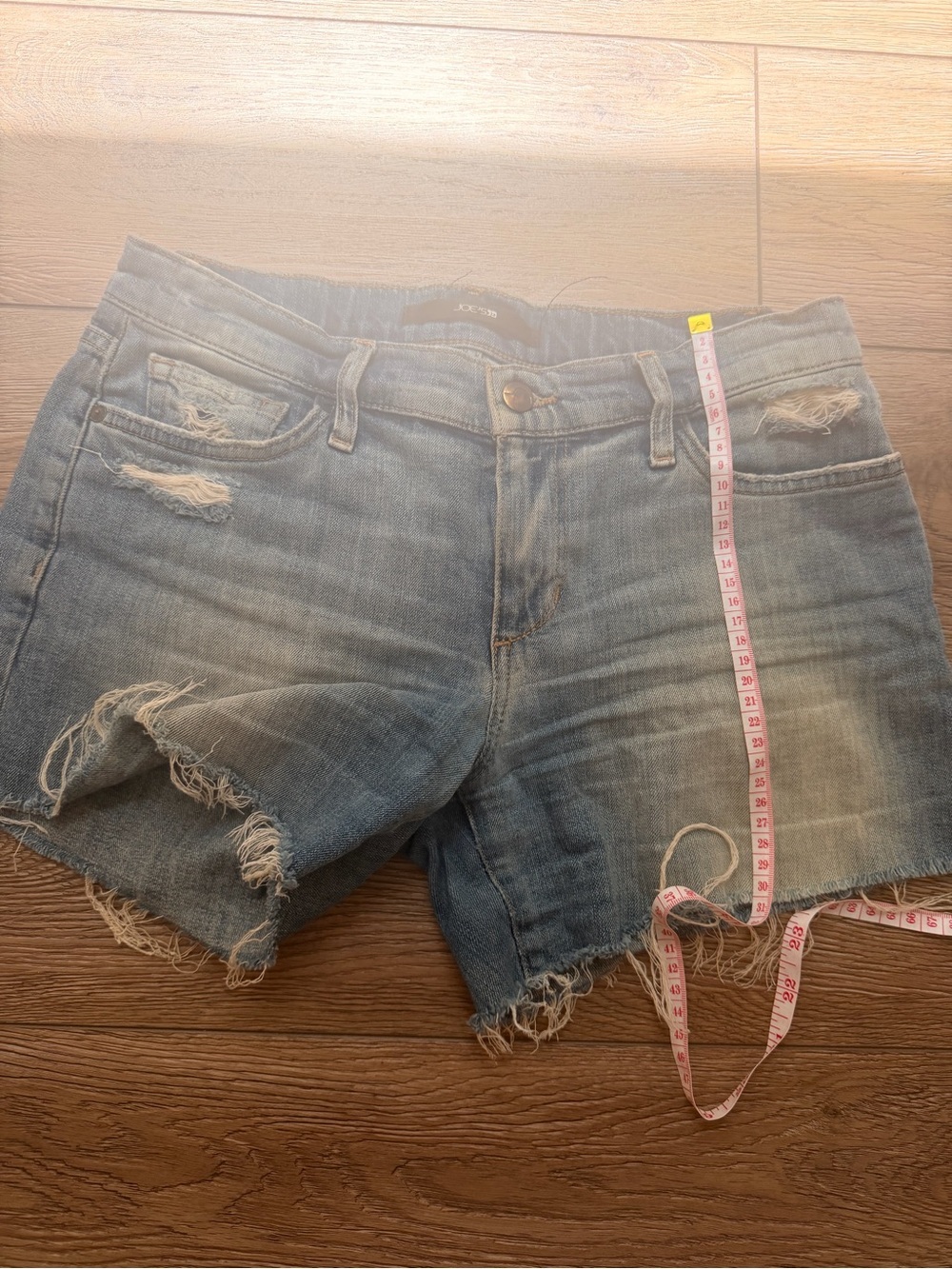 Joe's Jeans Light Blue Denim Shorts with Frayed Hem